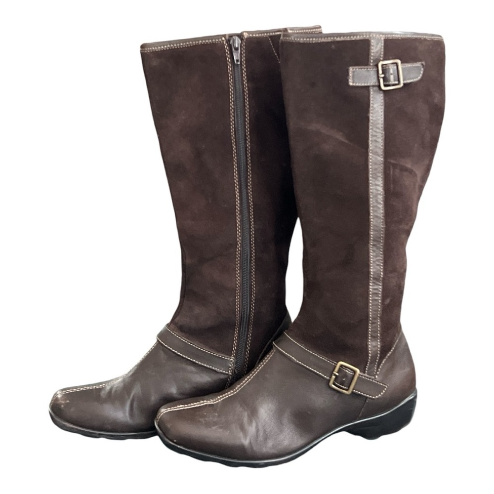 Naturalizer Women’s Brown Suede and Leather Jadis Boot Size 10M